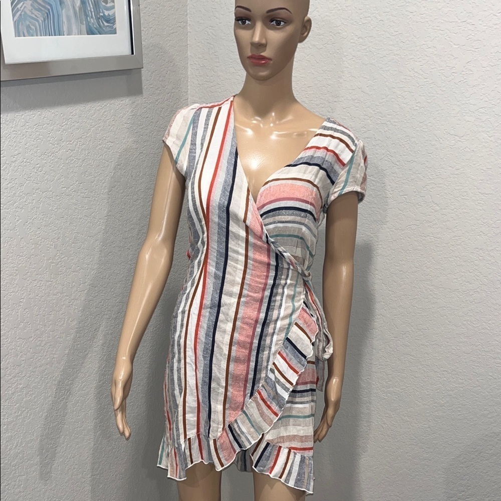 Free people-Striped Wrap Dress
